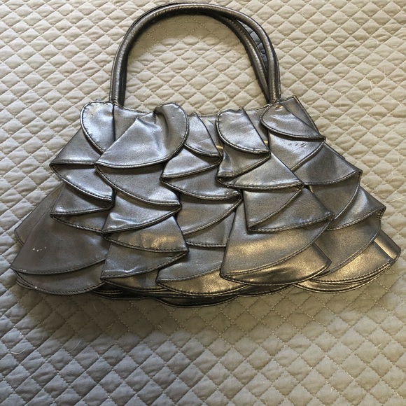 Aldo Black Ruffled Handbag - Picture 2 of 3